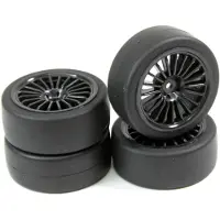 Absima 1/10 On Road 15 Spoke Slick Hjul 4 Enheder