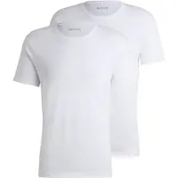 BOSS BOSStil mænd. 50479536 Pakke med to hvide veste (XL), Afslappet, Bomuld, Korte ærmer