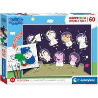 Clementoni Puslespil 60 HappyColor Dobbeltansigt Gurli Gris