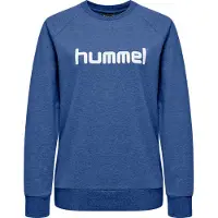 Hummel Go Cotton Logo Sweatshirt - Blå Kvinde, størrelse Small