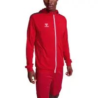 Hummel Sportssweatjakke 'Authentic' grå / cranberry / sort / hvid