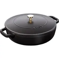 Staub Chistera sauterpande Ø28 cm 3,7 L Sort