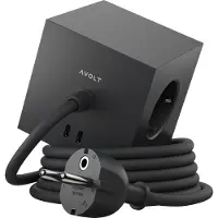 Avolt Square 1 with 30W Dual USBC & Magnetic base 1.8m Stockholm Black
