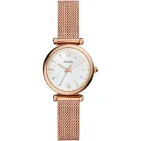 Fossil Analogt ur rosa guld / hvid