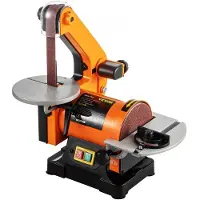Vevor Elektrisk Båndsliber 300W Elektrisk Bånd- &amp; Skivesliber 5 Tommer Metalbænkslibemaskine Slibemaskine Polermaskine 2950 RPM Variabel Hastighed Værkstedsslibning Slibemaskine