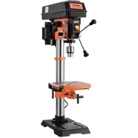 Vevor 750W bænkboremaskine, 440-2580 o/min. Trinløs variabel hastighedsjustering af boremaskine med 0-45° vipbart arbejdsbord, 30,5 cm sving, røntgenpositionering