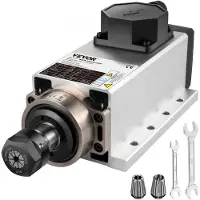 Vevor luftkølet spindelmotor 2,2 kW CNC-spindelmotor 220 V firkantet luftkølet spindelmotor ER20 spændetang 24000 o/min CNC-spindel 6 A spindelmotor 400 Hz til CNC-router, graverings- og fræsemaskine
