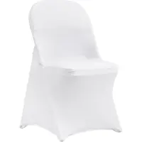 Vevor Stretch Spandex Foldstolbetræk, Universal Passende Stolebetræk, Aftageligt Vaskbart Beskyttende Slipbetræk, Til Bryllup, Ferie, Banket, Fest, Fejring, Spisning (30 STK. Hvid)