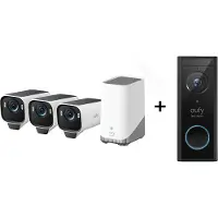 Eufy Cam S3 Pro, 3-kamera-sæt, sikkerhedskamera