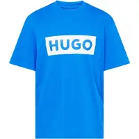 HUGO Bluser & t-shirts 'Nico' azur / hvid