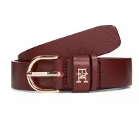 Tommy Hilfiger Bælte 'Essential Effortless' guld / vinrød