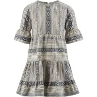 Happy girls Kjole 'Hippie' ecru / blue denim