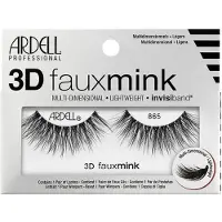 Ardell 3D Faux Mink Lashes 865 - Lätt återanvändbar wispy falska ögonfransar för ett dramatiskt naturligt utseende 1 par