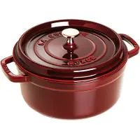 Staub La Cocotte rund gryde støbejern 5,2 L Grenadine rød