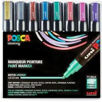 Posca Tuscher - PC-5M - 8 stk. - Metallisk Multifarvet - - OneSize - Tusch