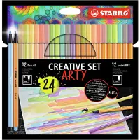 Stabilo Tuscher - Pen 68/Point 88 Arty - 24 stk. - Pastel - - OneSize - Tusch
