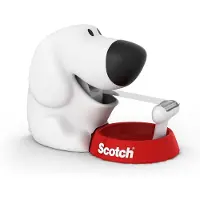 3M Scotch Magic 810-DOG - Dispenser med kontortape - håndholdt - 19 mm x 8.89 m - hvid dispenser, mat transparent tape