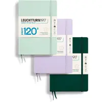 Leuchtturm - 120G Special Edition - Medium A5 -prikket indbundet notebook (SAGE) - 203 nummererede sider med 120 gsm papir