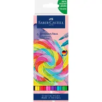 Faber-Castell 164528, 6 stk, Forskellige farver, Pensel/Fin spids, Forskellige farver, Rund, Vandbaseret blæk