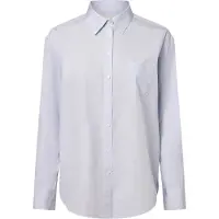 Gant Ganttil kvinder. 4300212 Blå poplinskjorte i relaxed fit (34), Casual, Bomuld, Lange ærmer