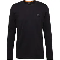 BOSS T-shirt med lange ærmer i bomuld med logopatch
