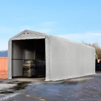 TOOLPORT 4x16m, Telthal, PVC-teltdug, grå, uden statikpakke