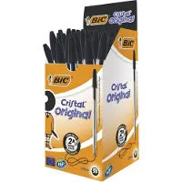 BIC Cristal Original blå kuglepenne – 1,0 mm, sekskantede kuglepenne, 50-pak, glat skrivning, langvarigt blæk