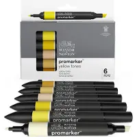 Winsor & Newton Promarker Set 6 t?ller gule toner