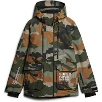 Superdry Superdrytil mænd. MS110178A Ultimate Rescue Jacket grøn (S), Casual, Sport, Camouflage, Sne, Genanvendt polister, Bæredygtig