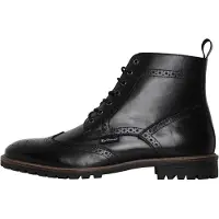 Ben Sherman Herresko i Sort Læder Brogue Støvler