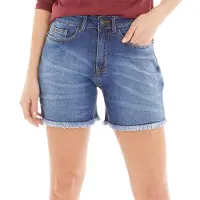 Bench Dame Kaylie Denim Shorts Mellem Blå