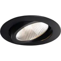 QAZQA Indbygningsspot sort 9,5 cm inkl. LED 1015 lm Dæmpbar IP65 - Gaius