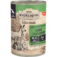 Wiejska zagroda Økonomipakke Dog 36 x 400 g - Hjort med kanin