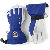 Hestra Army Leather Heli Ski Jr, skihandsker, junior, blå