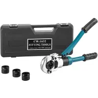 Vevor Hydraulisk rørkrymper, TH Ø16-32mm Rørkrymper, Rørkrympepæle TH Kæber 16-20-25-32mm 12T Hydraulisk krympeværktøj til sammensatte rør