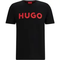 HUGO HUGOtil mænd. 50467556 T-shirt Dulivio sort (XL), Casual, Bomuld, Korte ærmer, Bæredygtig