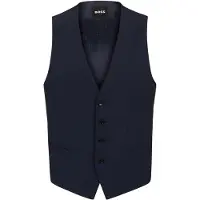 BOSS Slim fit vest til jakkesæt i uld med stræk