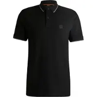 HUGO BOSS BOSStil mænd. 50507699 Passertip polo shirt sort (S), Casual, Syntetisk, Korte ærmer