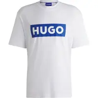 HUGO T-shirt i bomuldsjersey med logoprint