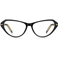 BOSS Stel til briller med styrke fremstillet af sort acetat med guldfarvede signaturdetaljer