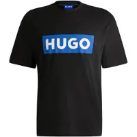 HUGO Bluser & t-shirts 'Nico' azur / sort / hvid