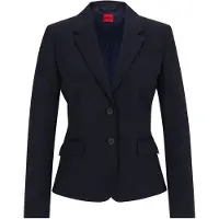 HUGO HUGOtil kvinder. 50516131 Aredana marineblå blazer (32), Casual, Party, Syntetisk, Klassisk
