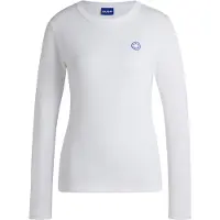 HUGO Top i bomuldsjersey med Happy -logo