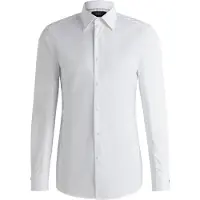 BOSS Skjorte med slim fit af italiensk bomuldspoplin