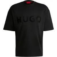 HUGO Oversize fit T-shirt i bomuld med reflekterende logo