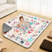 Vevor Babylegemåtte, 59"x71" babykravlemåtte, skridsikker, fortykket blød babylegemåtte i ét stykke, foldbar, rullelig gulvmåtte, vandtætte aktivitetslegemåtter til babyer, småbørn, spædbørn, maskinva