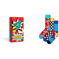 Happy socks Sokker 'Father's Day' lyseblå / gul / rød / hvid