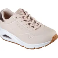 SKECHERS Skecherstil kvinder. 155196 Træningssko Uno - Shimmer Away beige (41), 3-5 cm, Blonder, Casual, Sport, Løb, Sportstøj, Multisport