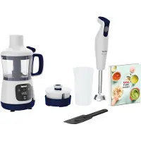 SEB Tefal Yummy Gourmet HB55W430 - Stavblender - 600 W - hvid/blå
