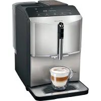 Siemens EQ.300 TF303E07 - Automatisk kaffemaskine med mælkeskummer - 15 bar - inox sølv metallisk/sort